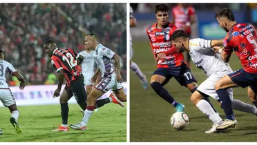 Jugadores de Saprissa vs Saprissa y el partido entre Sporting y San Carlos. Foto: La Nación.
