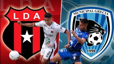 Carlos Martínez y un jugador de Grecia en pleno partido. Foto: Teletica.com.