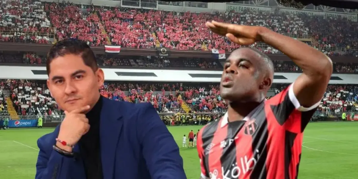 Chepe Bomba y Joel Campbell con el estadio de fondo. Foto: LDA.