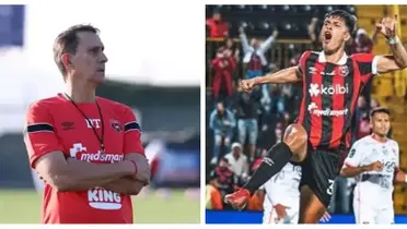 El estratega Alexandre Guimaraes al lado de Fernando Lesme. Foto: Prensa LDA.