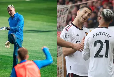 El guardameta nacional fue la figura de su equipo en un partido que los ’Red Devils’ dominaron a placer