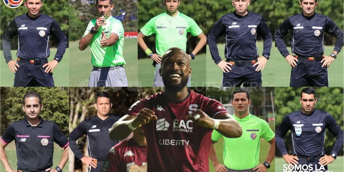 El zaguero del Saprissa le da un consejo a los silbateros nacionales.