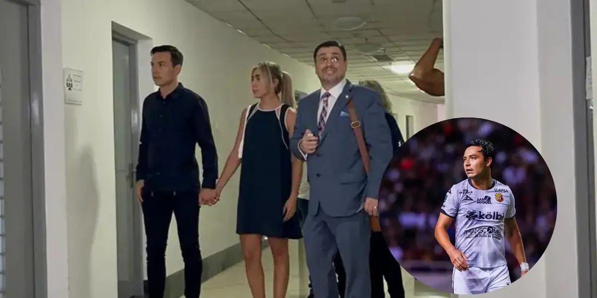 Erick torres acompañado de su esposa y el abogado Juan Carlos Retana. Foto: Teletica.com.