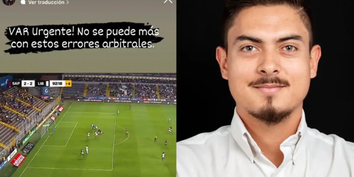 Felipe Euse, jugador de Liberia, protestando en redes sociales. Foto: Instagram.