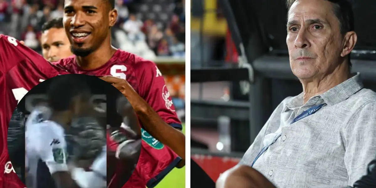 Gerald Taylor supuestamente agrediendo a Alexandre Guimaraes en el Clásico. Foto: captura de video.