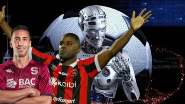 Joel Campbell y Mariano Torres con la IA. Foto: SAP