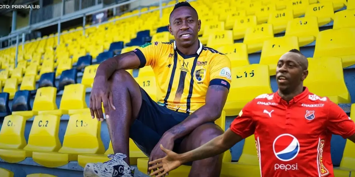 Juan Fernando Caicedo con la camiseta de Liberia. Foto: Prensa.