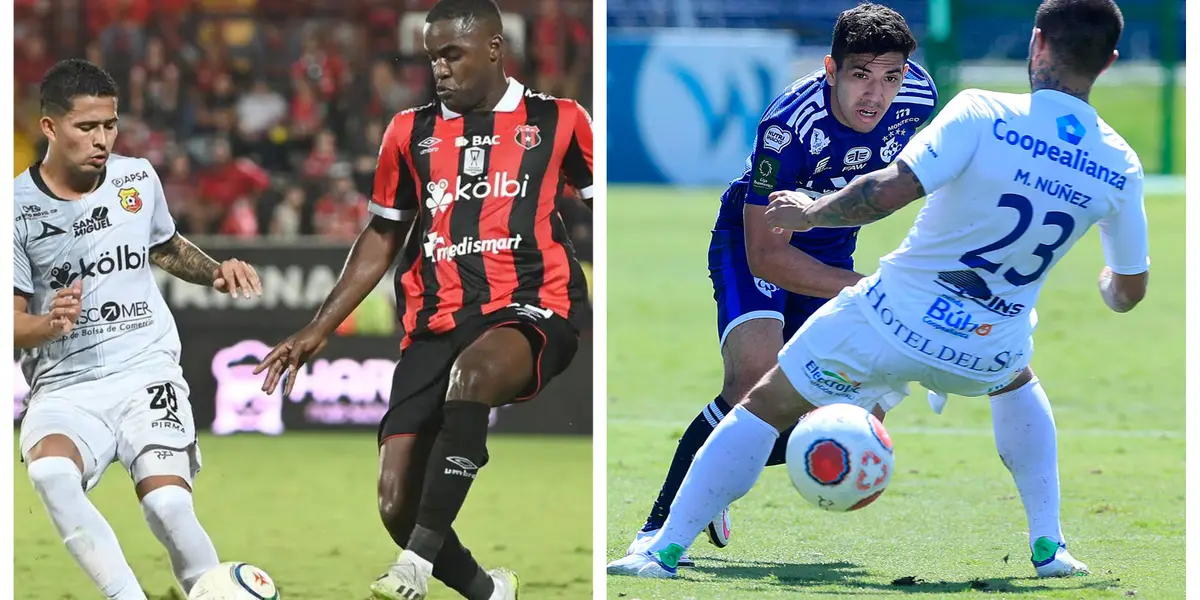 Jugadores de Alajuelense, Herediano, Cartaginés y Pérez Zeledón en partido. Foto: LN.