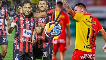 Jugadores de Cartaginés y Herediano celebrando. Foto: Prensa CSH.