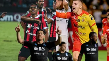 Jugadores de Saprissa, Alajuelense y Herediano vistiendo la camiseta de sus equipos. Foto: Prensa de cada equipo.