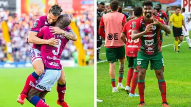 Jugadores de Saprissa y Guanacasteca celebrando. Foto: SAP.