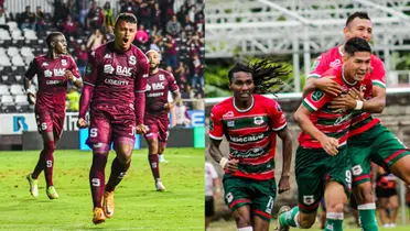Jugadores de Saprissa y la ADG celebrando goles.
