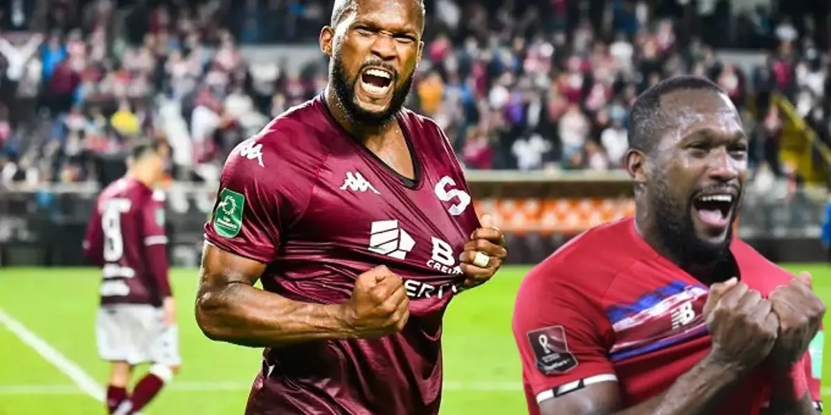 Kendall Waston vistiendo la camiseta de Saprissa y la Selección Nacional. Foto: Saprissa.