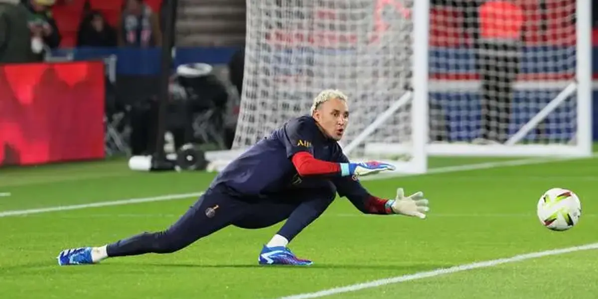 Keylor Navas en un entrenamiento con el PSG.