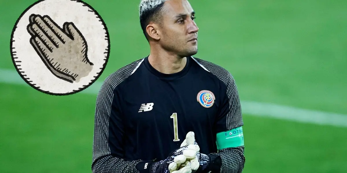 Keylor Navas vistiendo la camiseta de la Selección Nacional. Foto: ESPN.