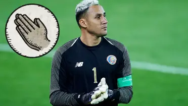 Keylor Navas vistiendo la camiseta de la Selección Nacional. Foto: ESPN.