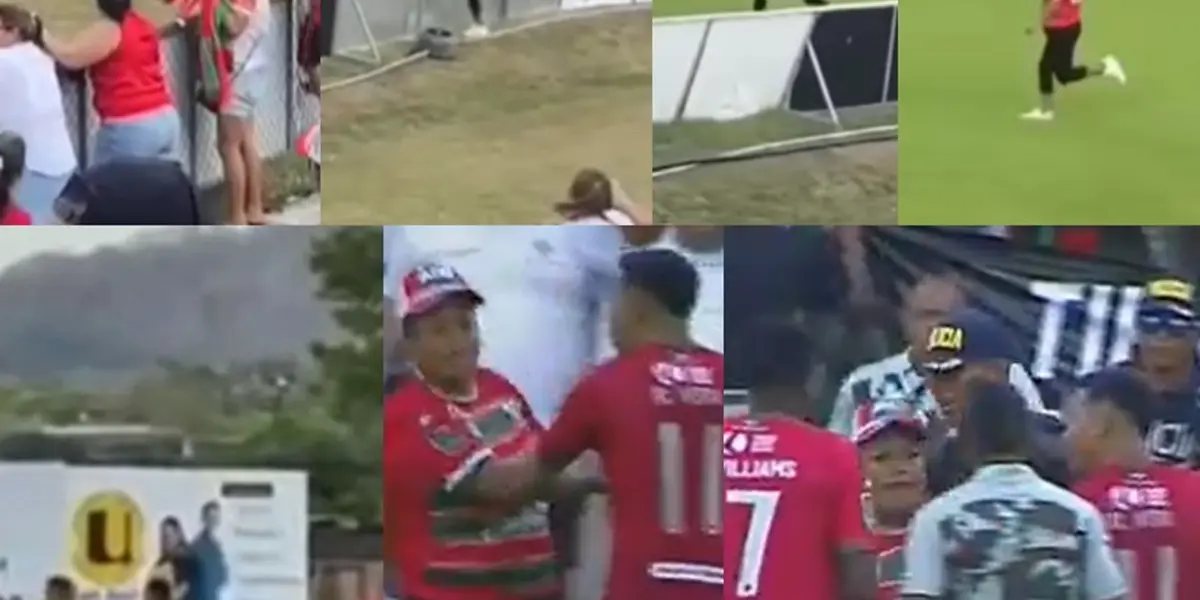 La aficionada que agredió al árbitro en un partido de Guanacasteca. Foto: Capturas del video.