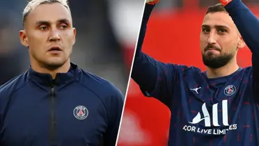 Los porteros Keylor Navas y Donnarumma del PSG.