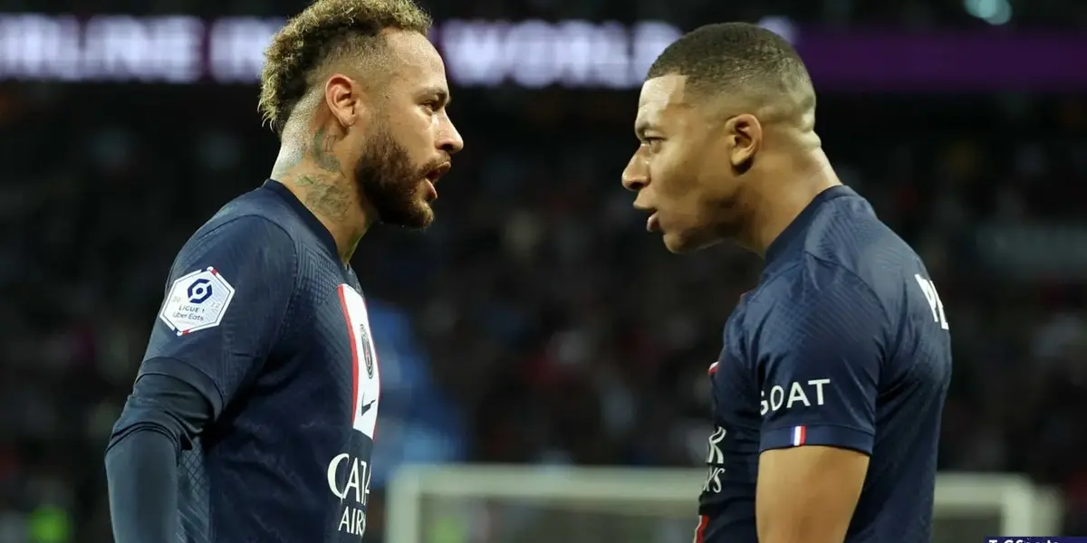 Neymar y Mbappé tras un partido con el PSG. Foto: AP.
