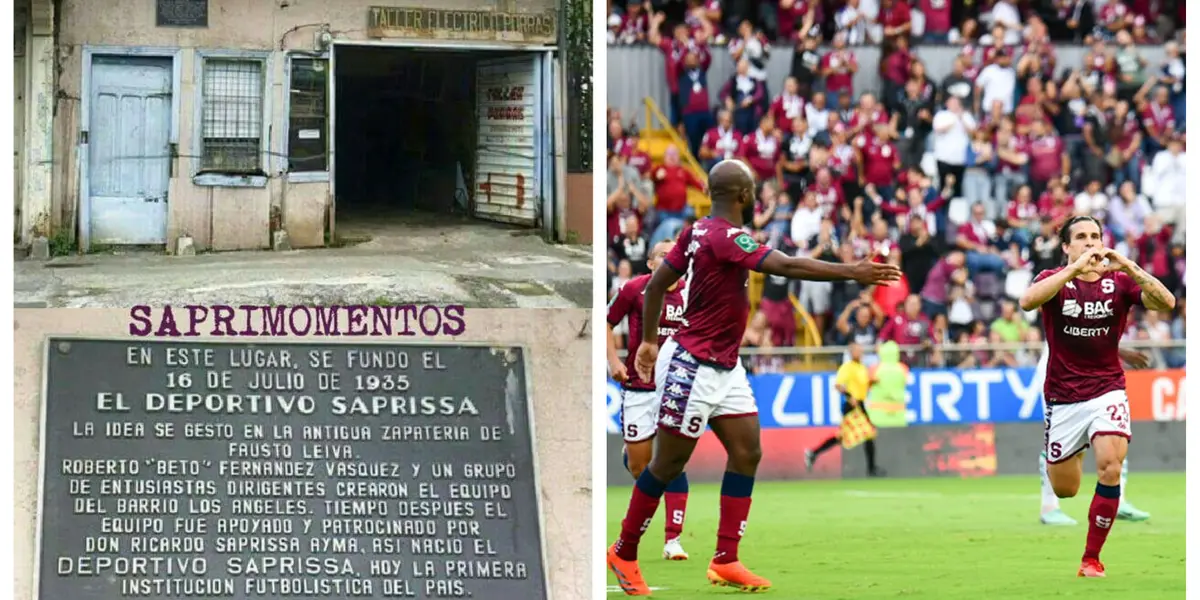 Placa del Deportivo en la Zapatería Leiva. Foto: SAP.