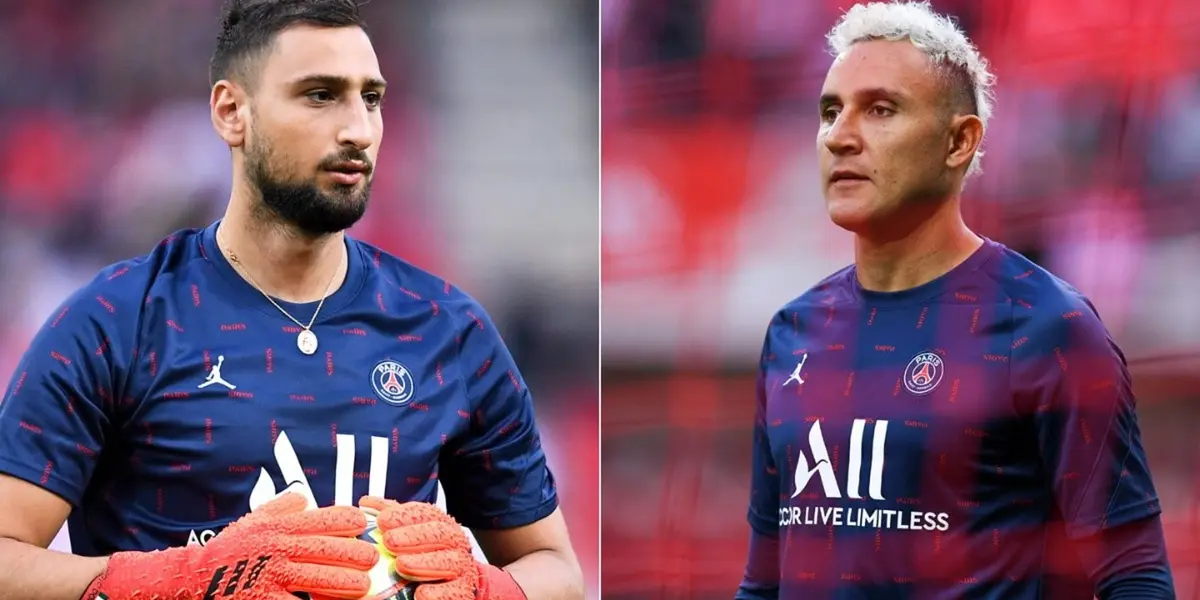 Porteros keylor Navas y Donnarumma, del PSG. Foto: Prensa PSG.