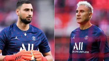 Porteros keylor Navas y Donnarumma, del PSG. Foto: Prensa PSG.