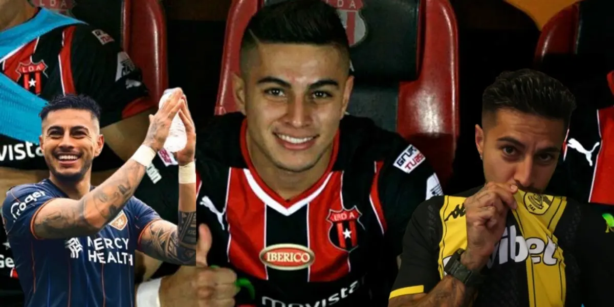 Ronald Matarrrita vistiendo las camisetas de varios equipos donde ha jugado. Foto: Repretel.