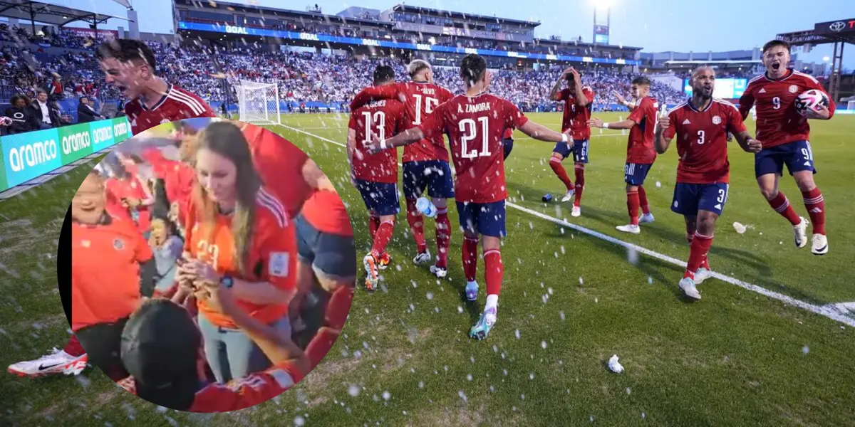 Seguidor costarricense se arrodilló en el Toyota Stadium de Frisco, Texas