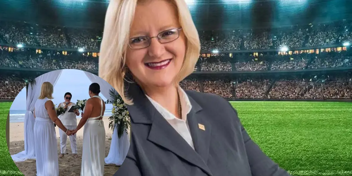 Vicky Ross, presidenta de la Unafut, con su esposa. Foto: Instagram