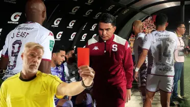 Vladimir Quesada, luego de ser expulsado en el partido ante Liberia. Foto: La Teja.