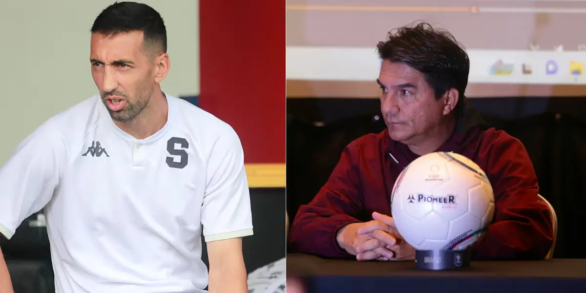 Vladimir Quesada y Mariano Torres de Saprissa. Foto: Everardo Herrera.